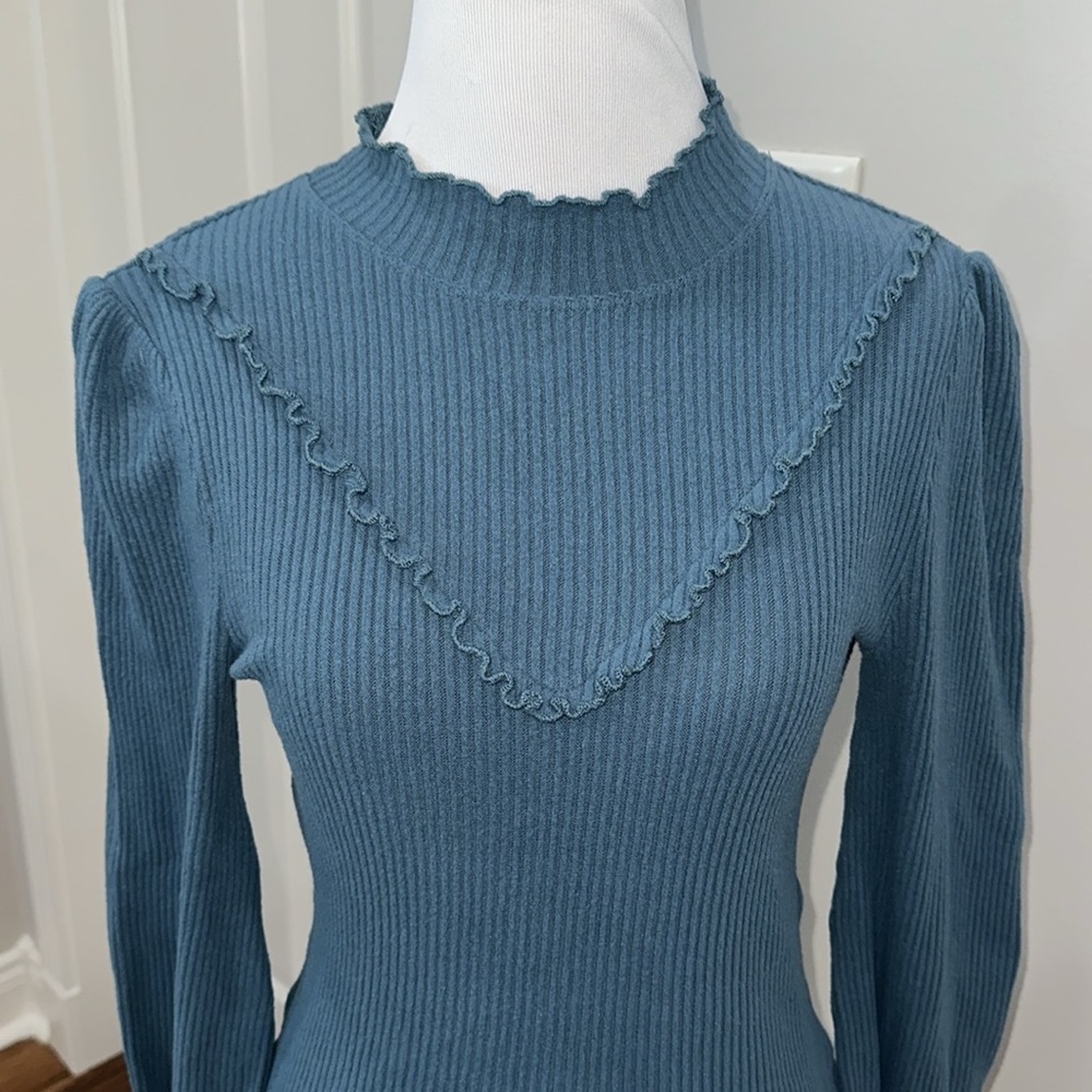 Free People Ribbed Long Sleeve Top Size XS - Picture 3 of 5